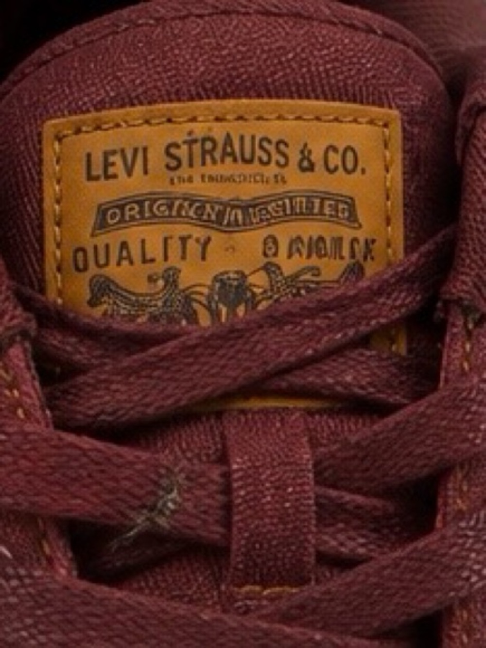 Levi’s Men’s Burgundy Sneakers Size 11 Casual Lace Up Shoes - Picture 4 of 7